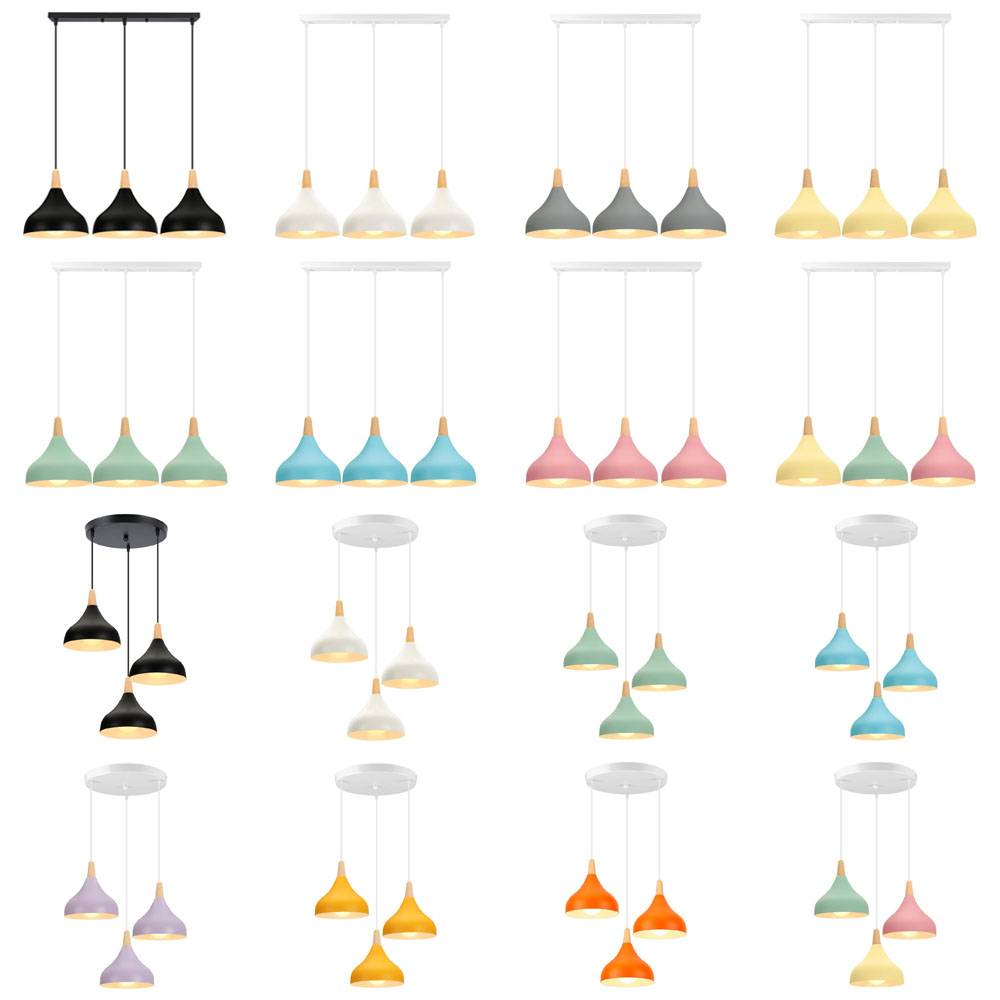 Kitchen Appliances In White - Nordic madeira led luzes pingente lustre