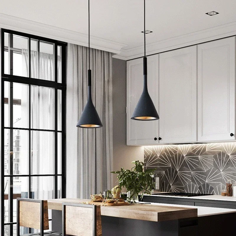 Kitchen Appliances In White - Moderno led luzes pingente luz branca