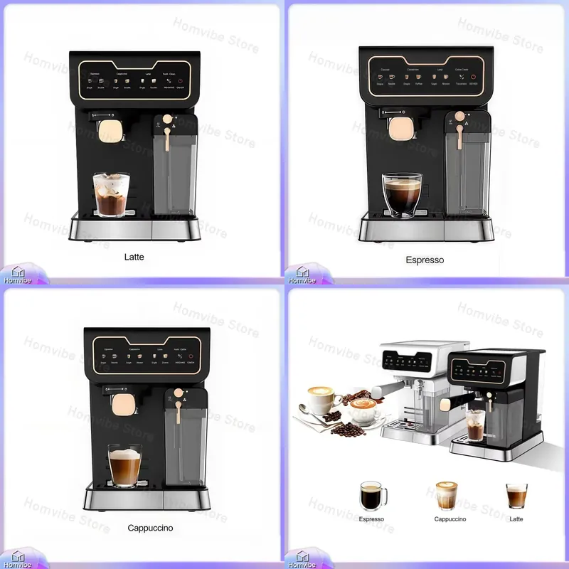 Milk Frother Automatic - Cafeteira Expresso Semiautomática Estilo Italiano para