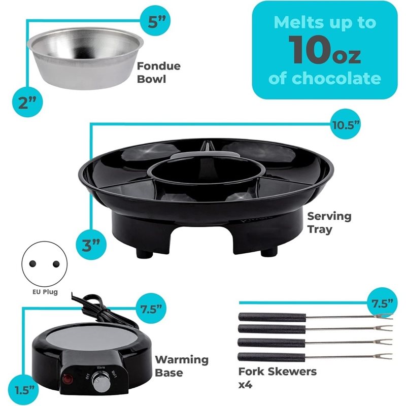 Fondue Set Electric - Conjunto de panela elétrica para fondue