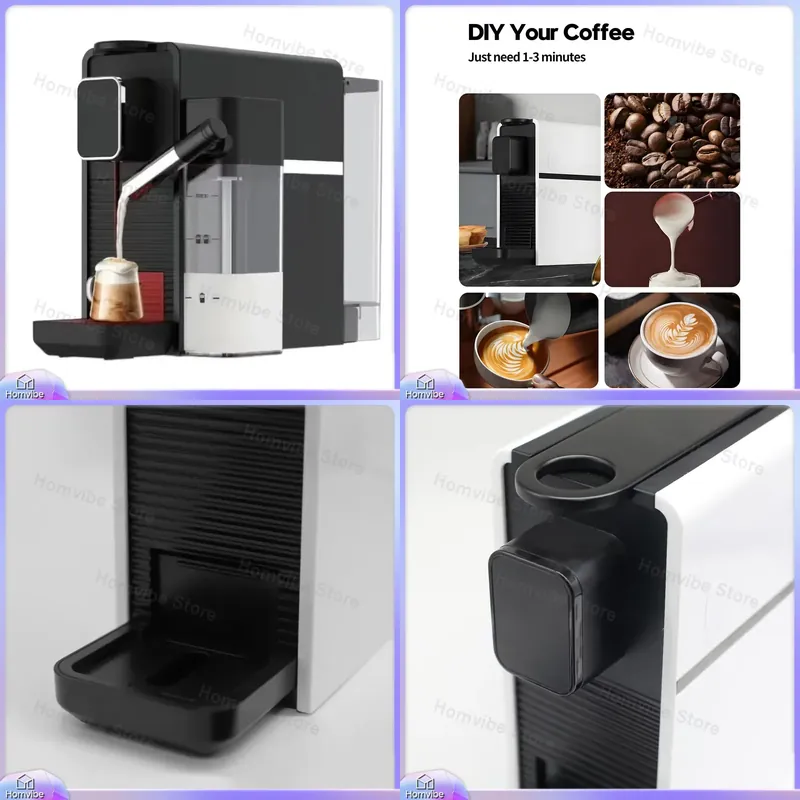 Milk Frother Automatic - Cafeteira Expresso Portátil Inteligente com Espumador