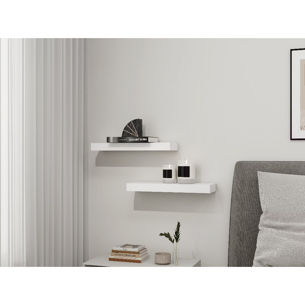 Conjunto de 2 Prateleiras Flut - Kitchen Appliances In White avaliação e preço