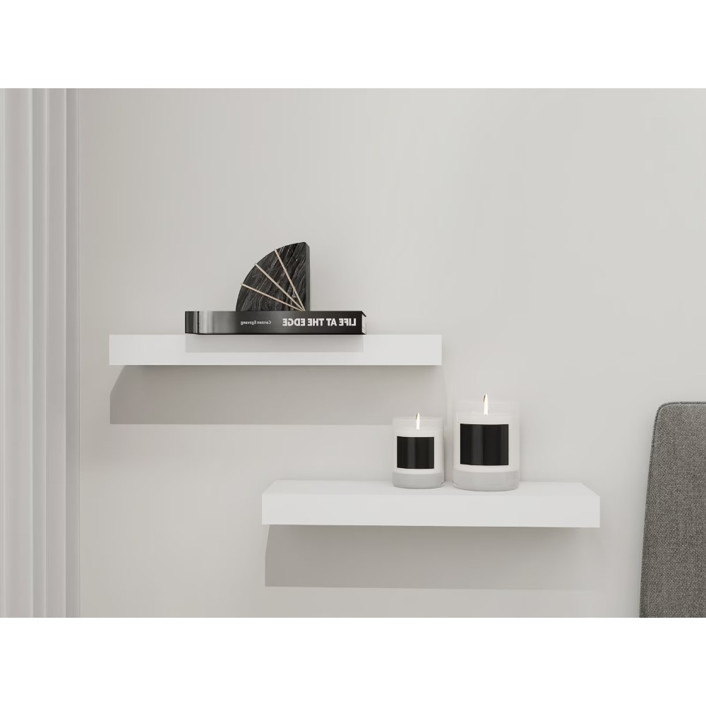 Conjunto de 2 Prateleiras Flut - Kitchen Appliances In White avaliação e preço