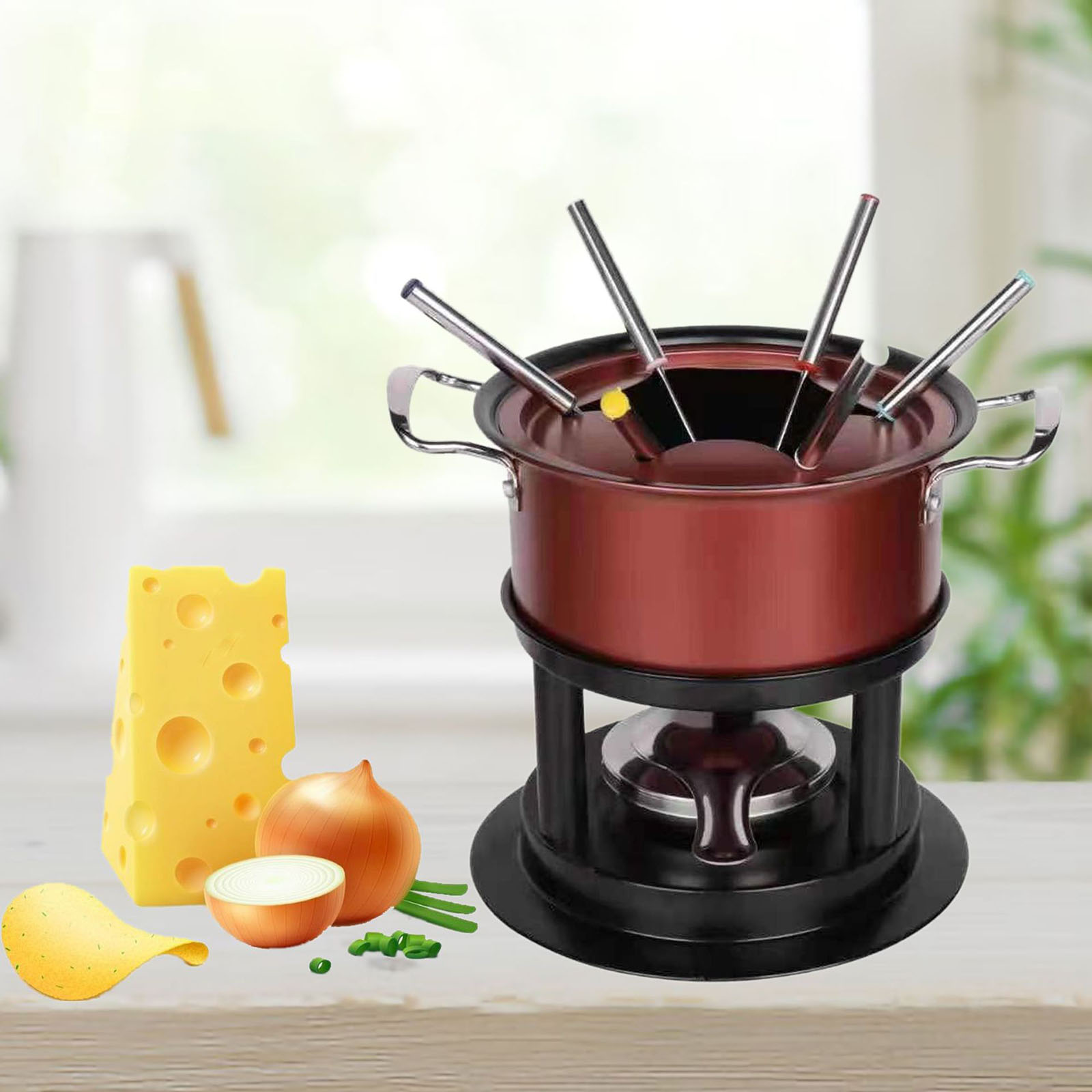 Aço inoxidável Chocolate Fondu - Fondue Set Electric avaliação e preço