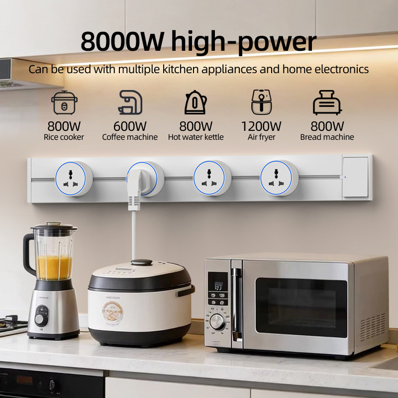 Tomada de Energia Deslizante B - Kitchen Appliances In White avaliação e preço