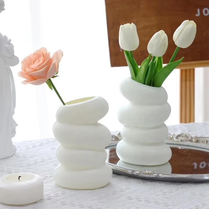 Vaso branco espiral de plástic - Kitchen Appliances In White avaliação e preço